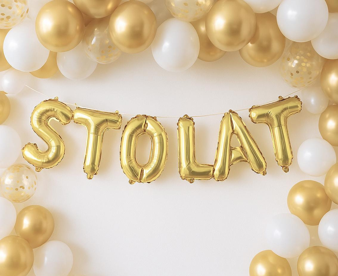Balloon garland, Happy Birthday, height 35 cm